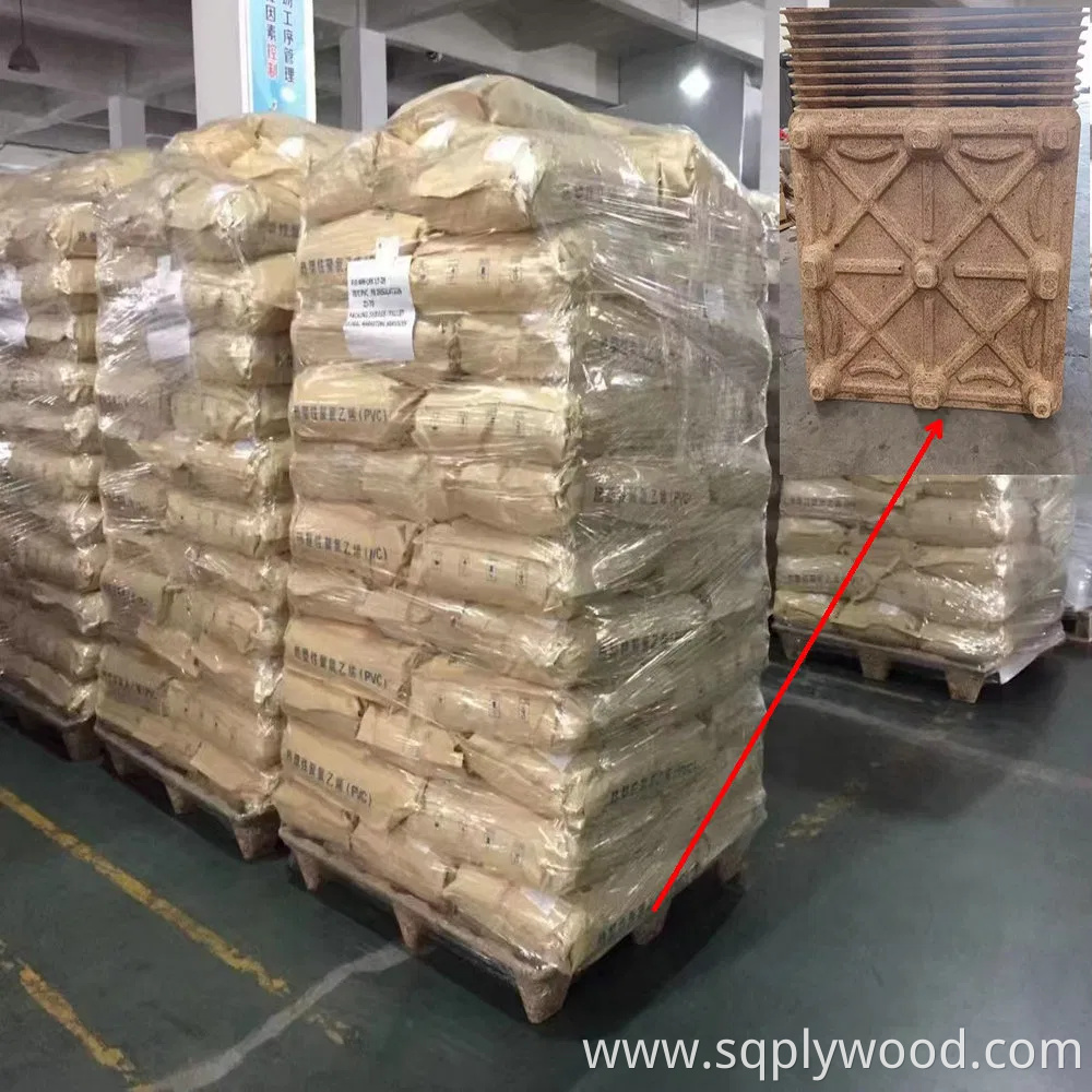 Nestable and 80% Space Saving Compressed Wood Chip Pallets